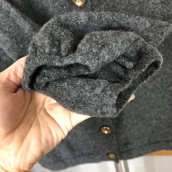 ANNE KLEIN 100% Cashmere Grey Button Down 3/4‎ Sleeve Sweater Sz S - Picture 5 of 8
